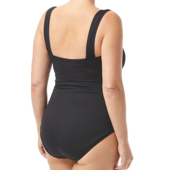 Vintage TYR Square Neck Controlfit Women's Athletic Swimsuit - Picture 2 of 14